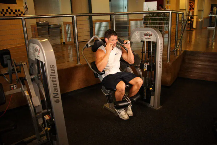 Ab Crunch Machine — posisi akhir