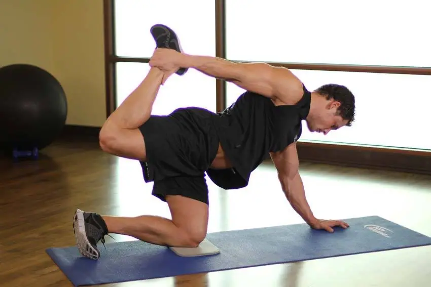 All Fours Quad Stretch — posisi akhir