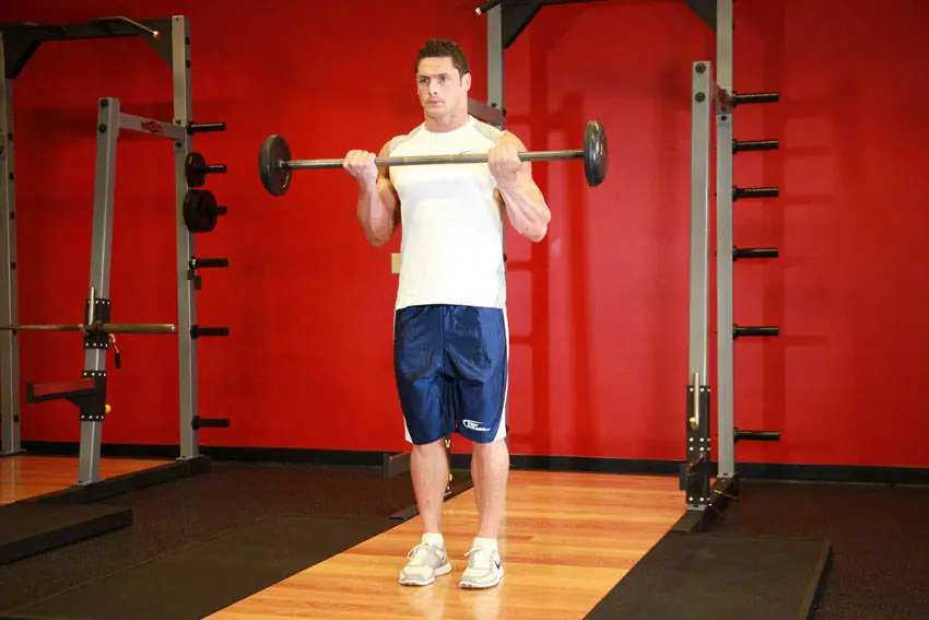 Barbell Curl — posisi akhir
