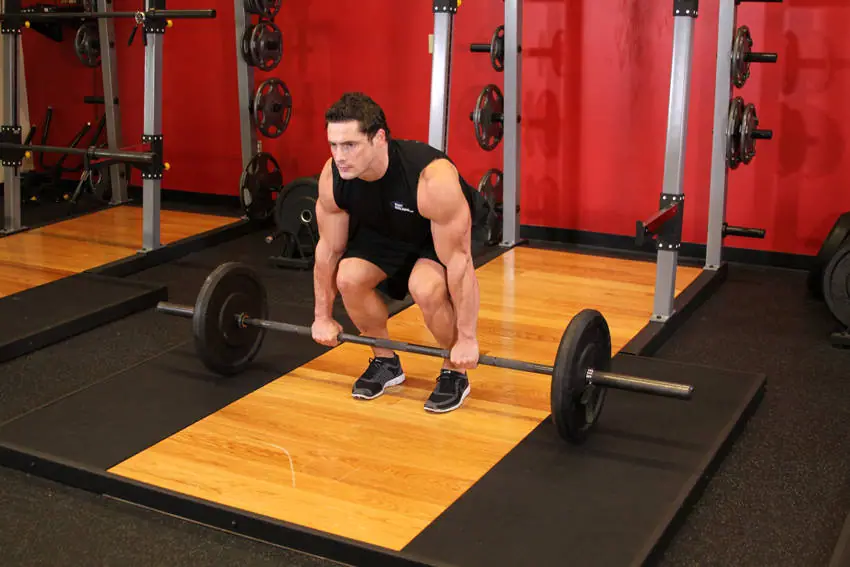 Barbell Deadlift — posisi awal
