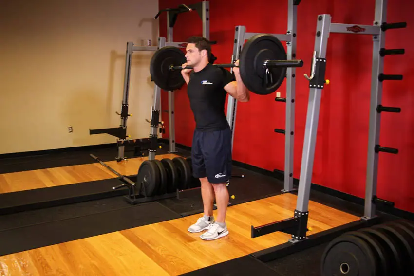 Barbell Lunge — posisi awal