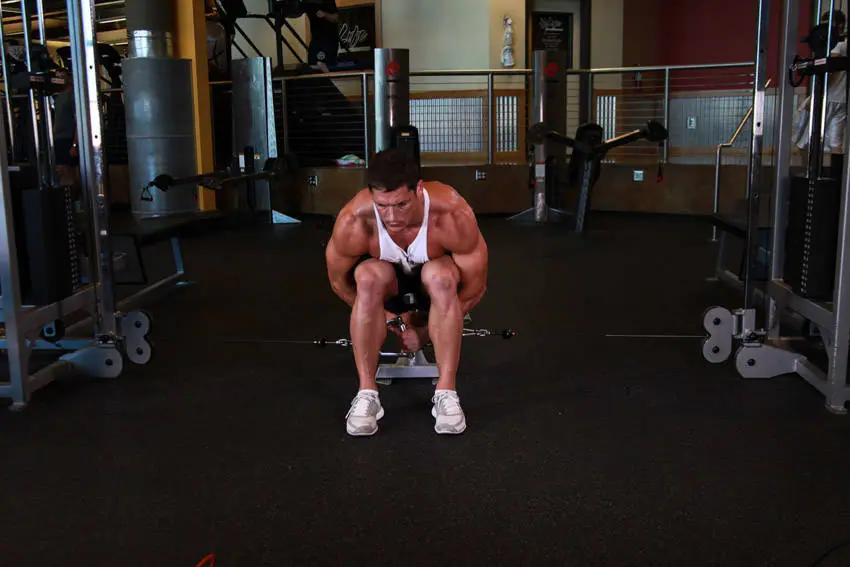 Cable Seated Lateral Raise — posisi awal