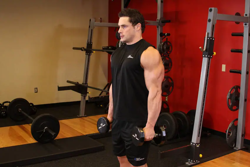 Dumbbell Raise — posisi awal