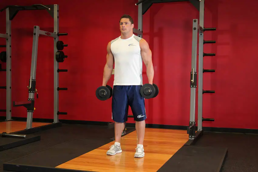 Dumbbell Squat — posisi awal