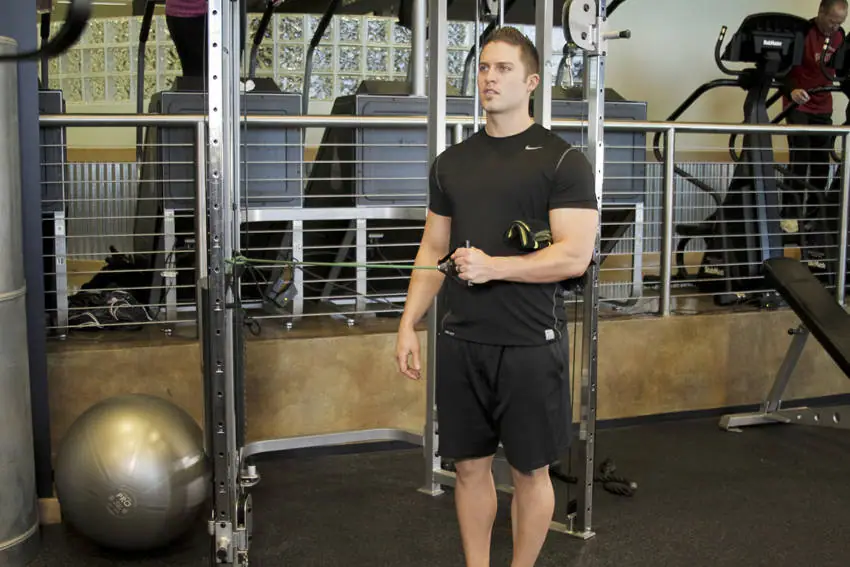 External Rotation with Band — posisi awal