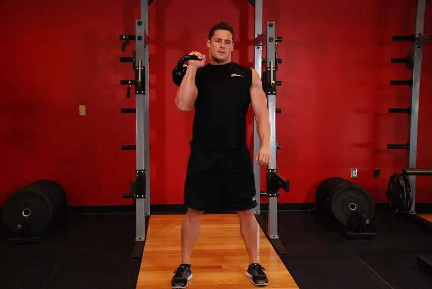 Kettlebell Dead Clean — posisi akhir