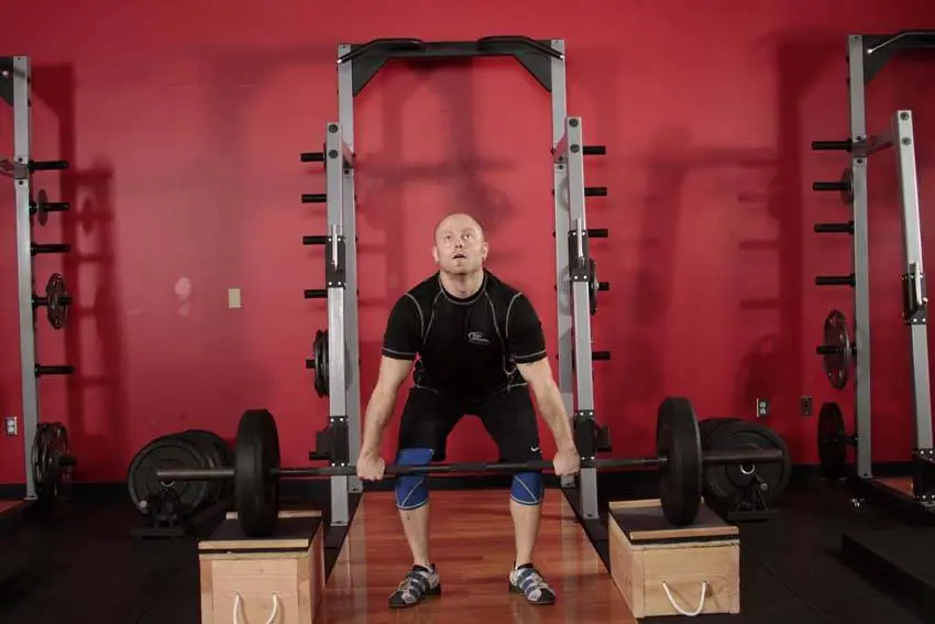 Power Clean from Blocks — posisi awal