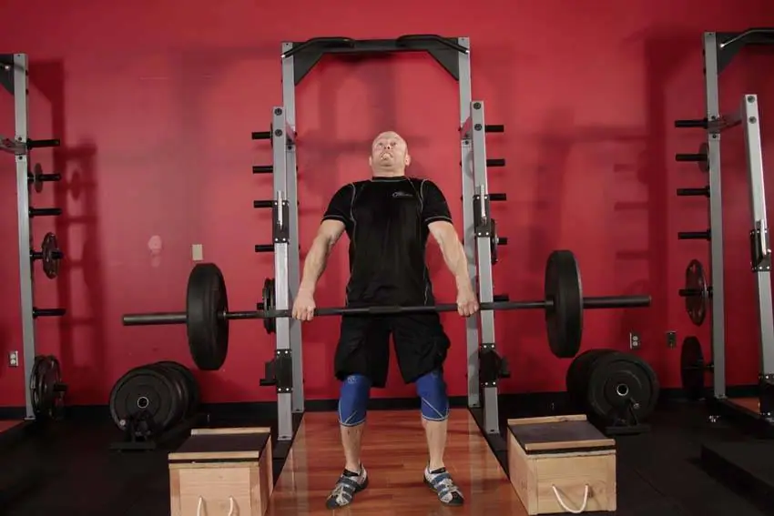 Power Clean from Blocks — posisi akhir