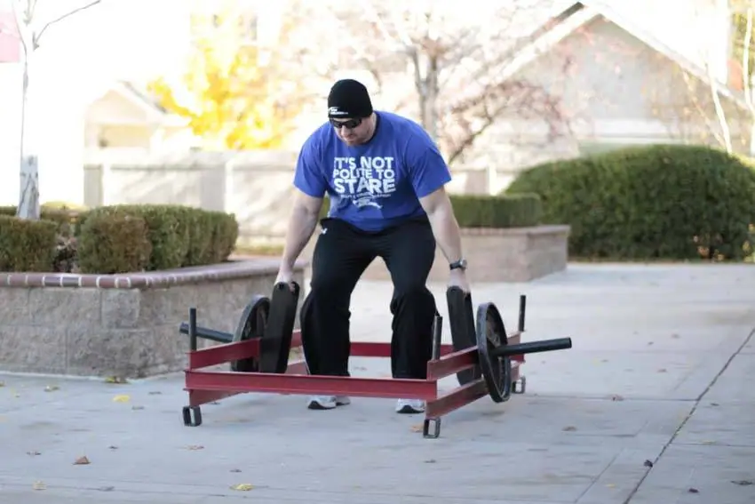 Rickshaw Deadlift — posisi awal