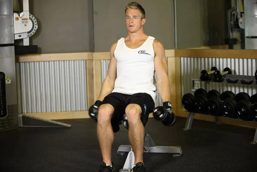 Seated Side Lateral Raise — posisi awal