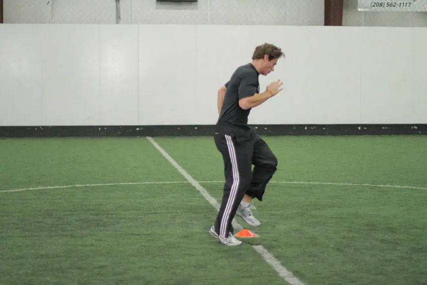 Single-Cone Sprint Drill — posisi akhir