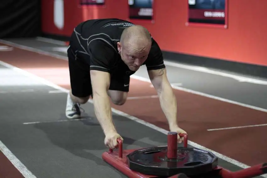 Sled Push — posisi akhir