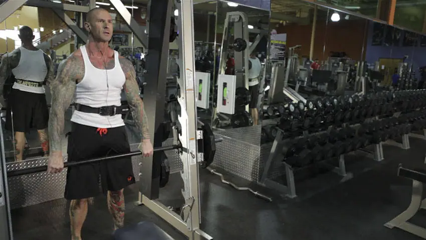 Smith Machine Hang Power Clean — posisi awal