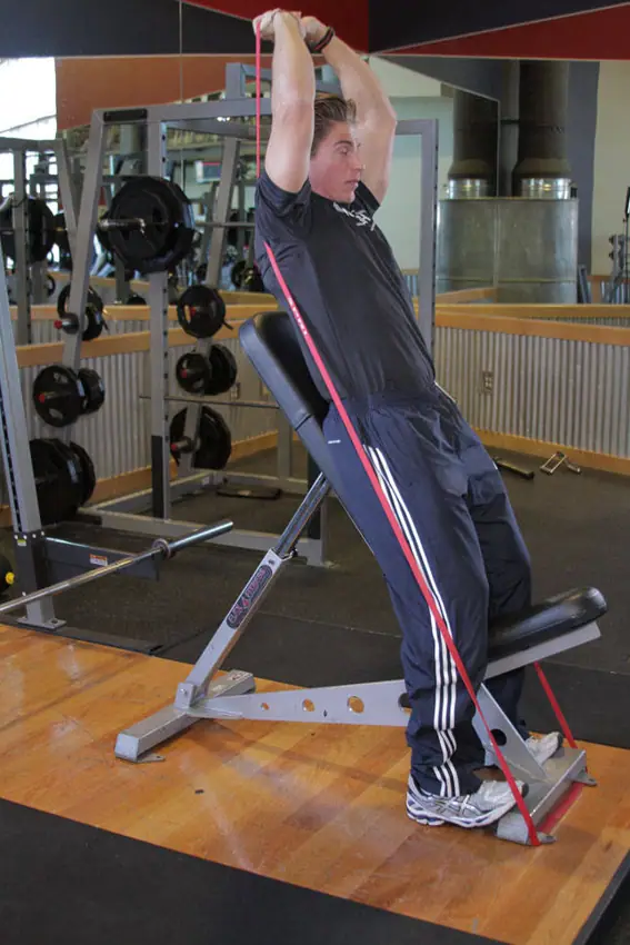 Speed Band Overhead Triceps — posisi akhir