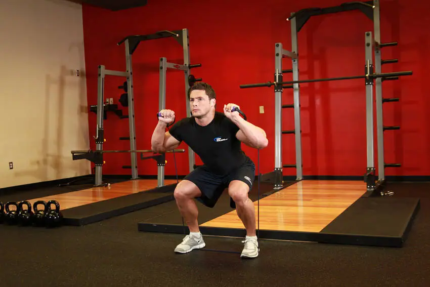Squats - With Bands — posisi akhir