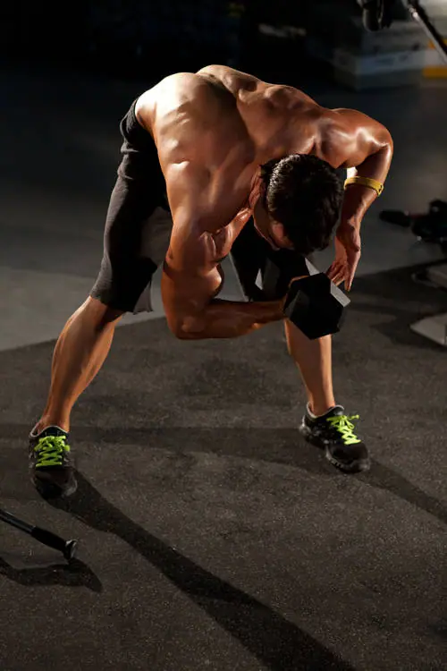 Standing Concentration Curl — posisi akhir