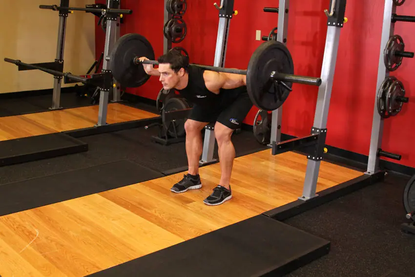 Stiff Leg Barbell Good Morning — posisi akhir