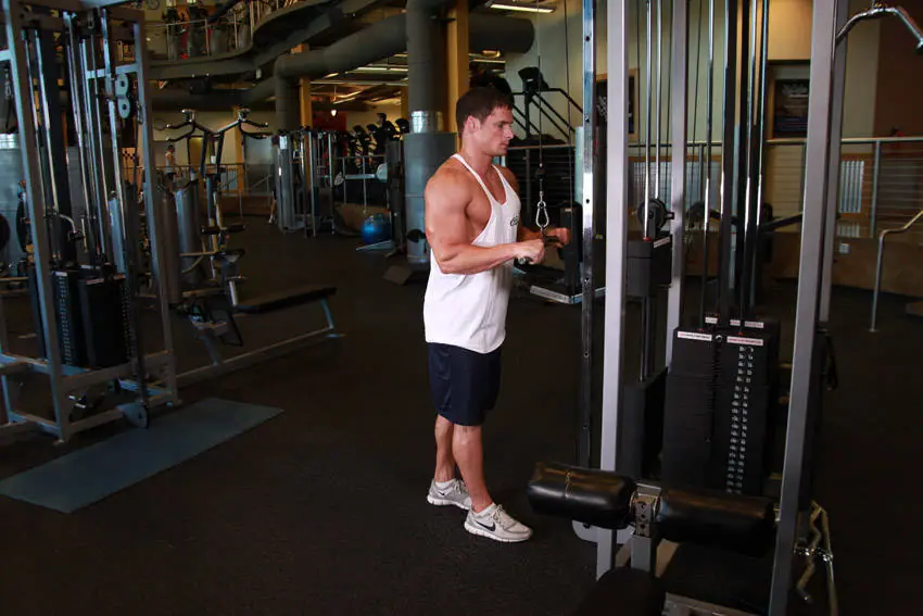 Triceps Pushdown — posisi awal