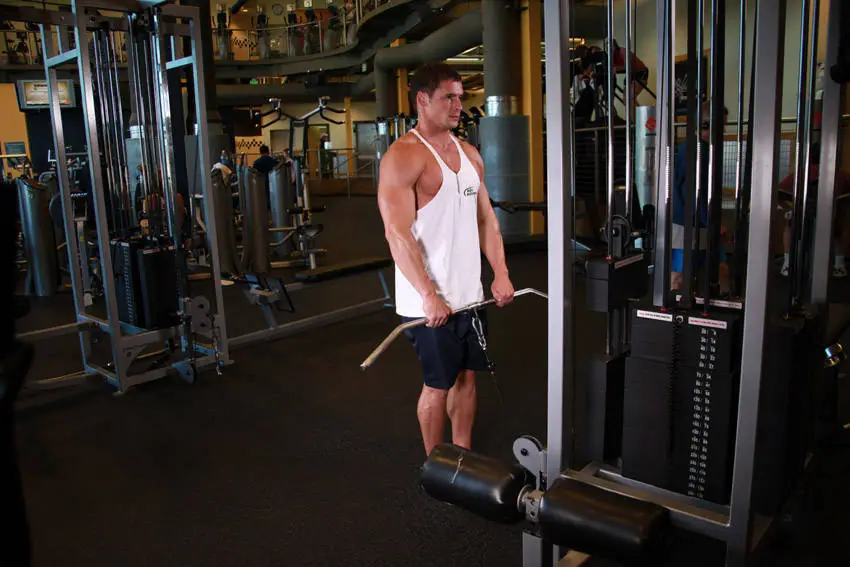 Upright Cable Row — posisi akhir