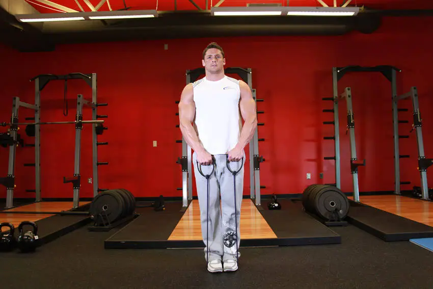 Upright Row - With Bands — posisi awal